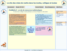 Tablet Screenshot of clubmaths.fr